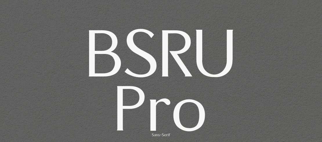 BSRU Pro Font Family