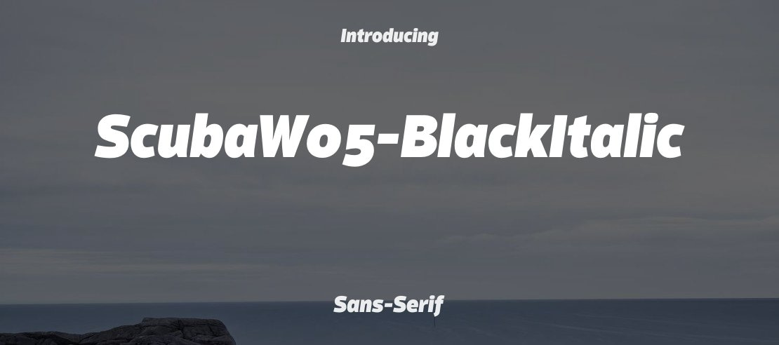 ScubaW05-BlackItalic Font Family