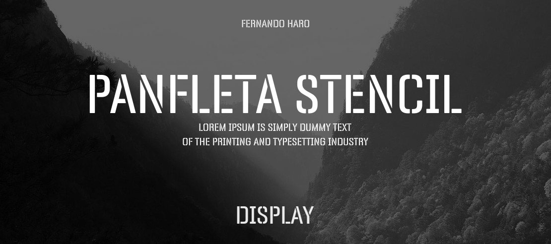 Panfleta Stencil Font Family