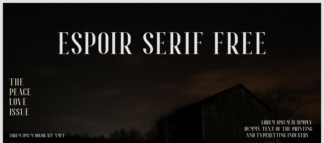 Espoir Serif Free Font Family