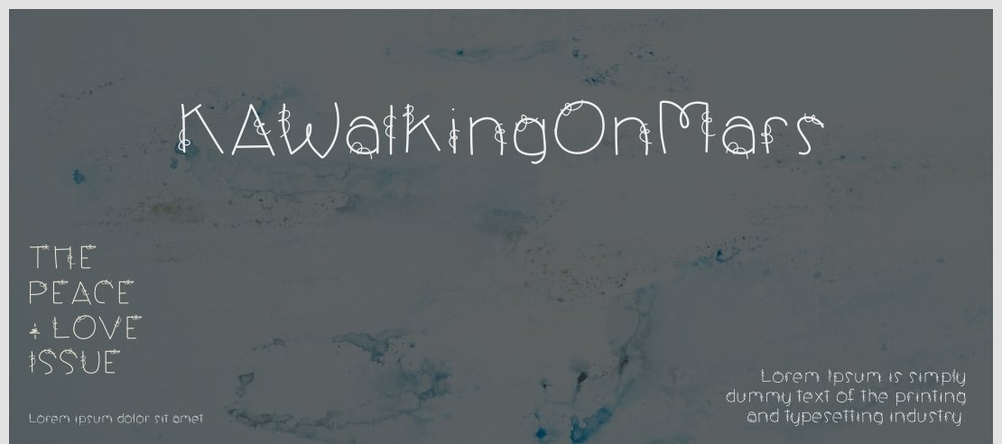 KAWalkingOnMars Font