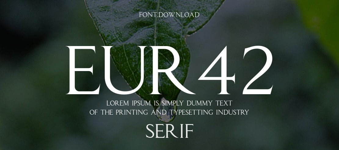 EUR42 Font