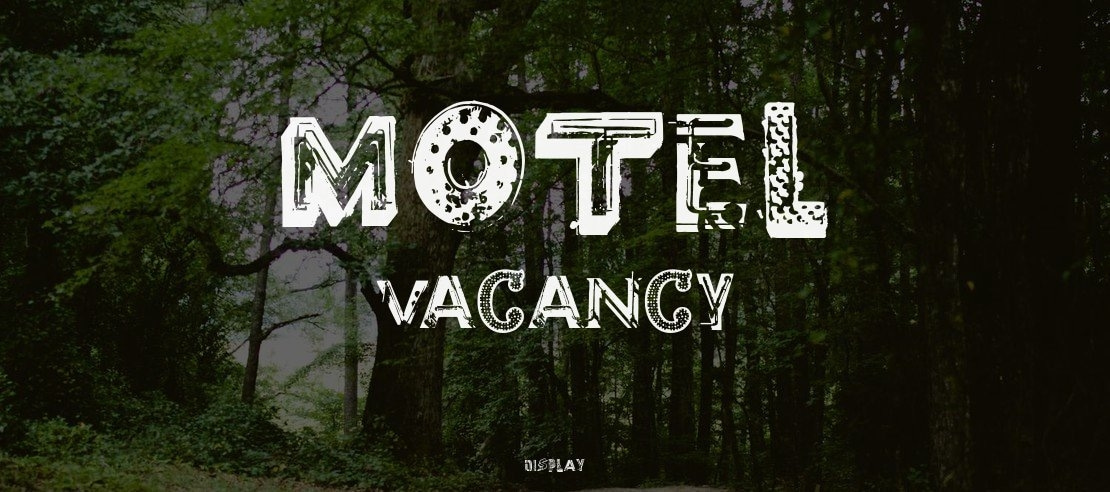 Motel Vacancy Font