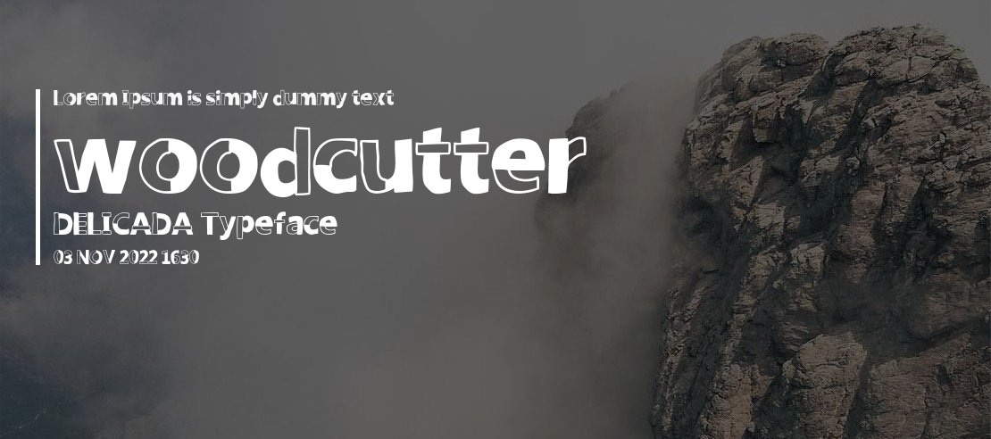 woodcutter DELICADA Font