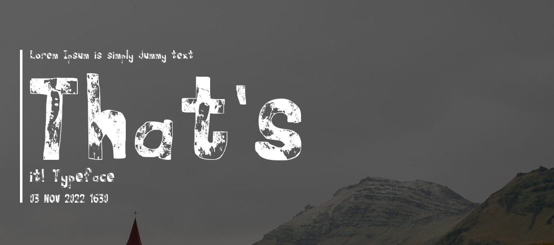 That's it! Font