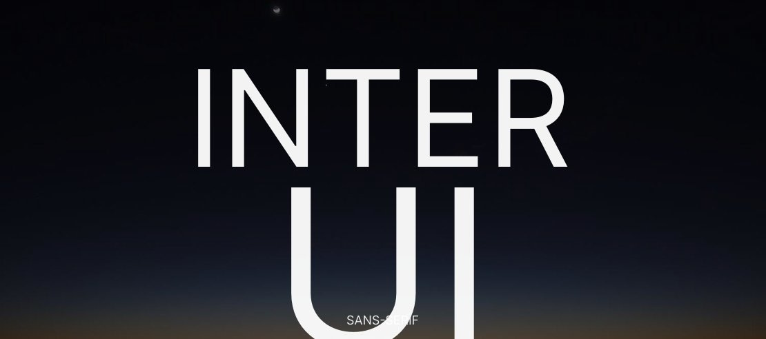 Inter UI Font Family