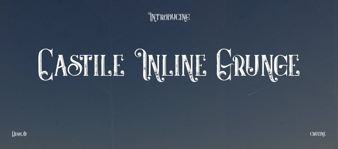 Castile Inline Grunge Font