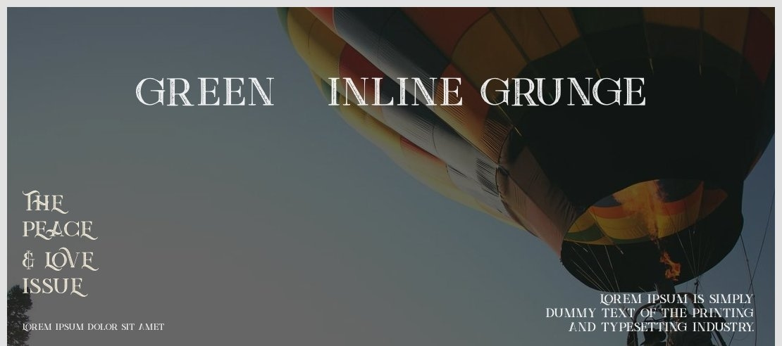 Green   Inline Grunge Font