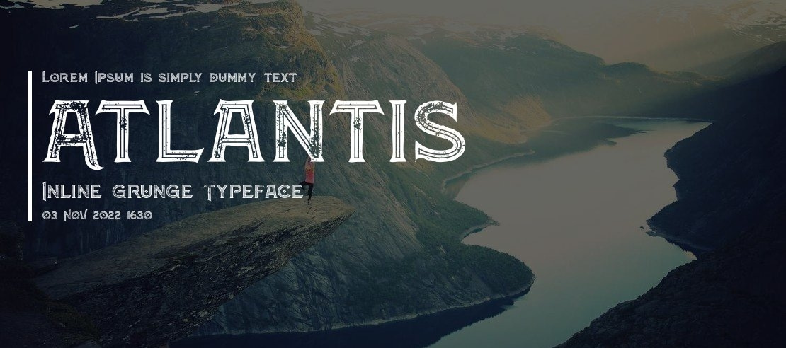 Atlantis Inline Grunge Font