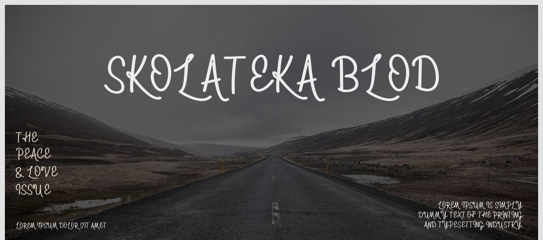 skolateka blod Font Family