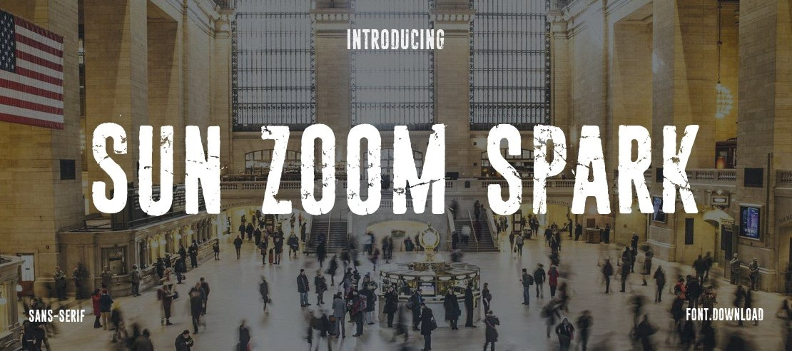 Sun zoom spark Font