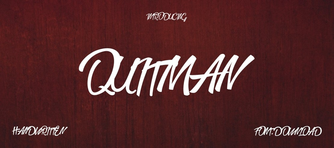 Quitman Font