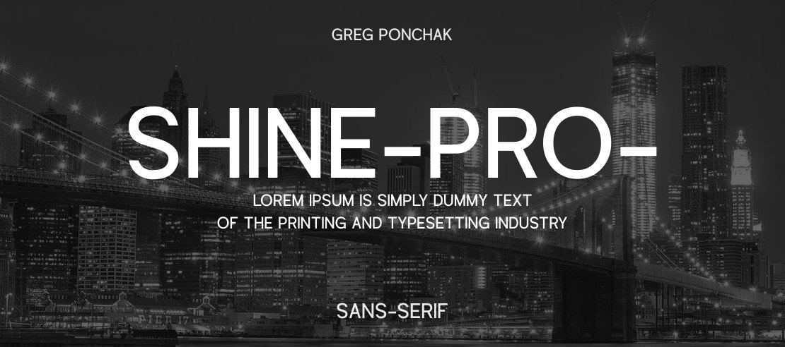 Shine-Pro- Font Family