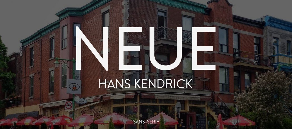 Neue Hans Kendrick Font