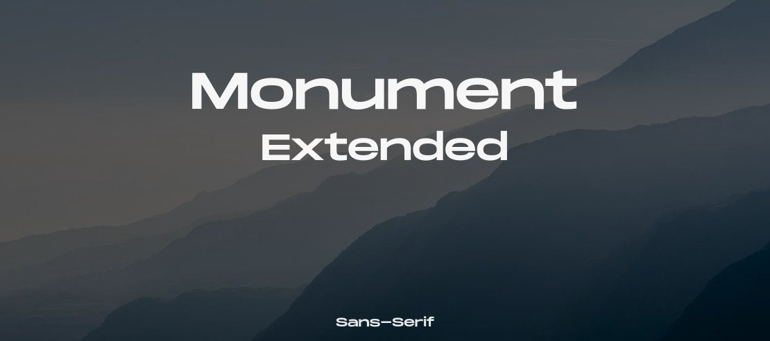 Monument Extended Font Family