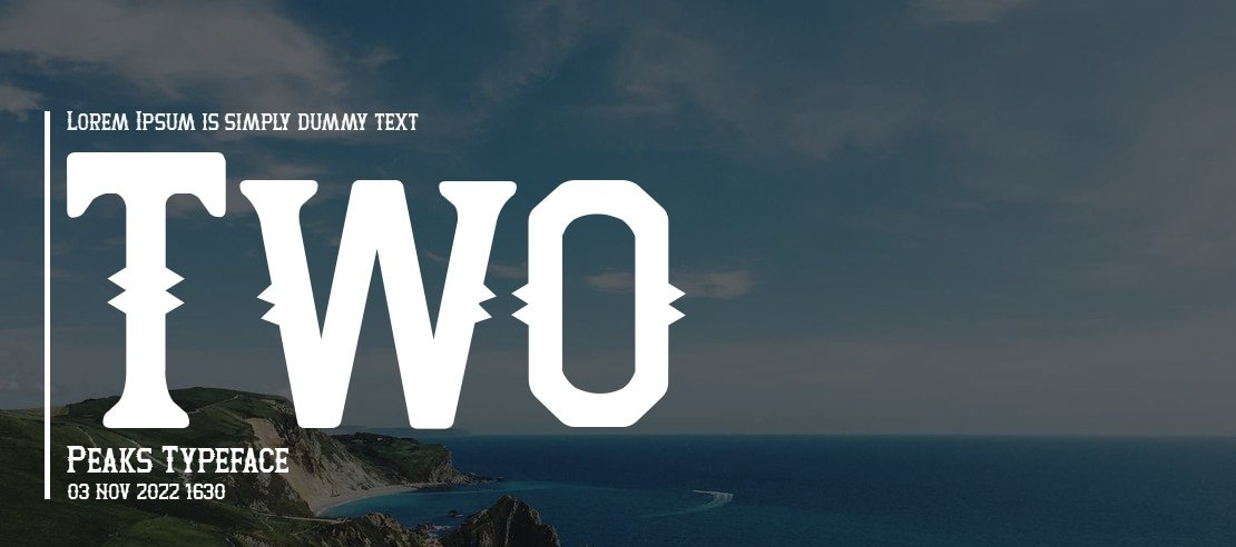 Two Peaks Font | Font.Download