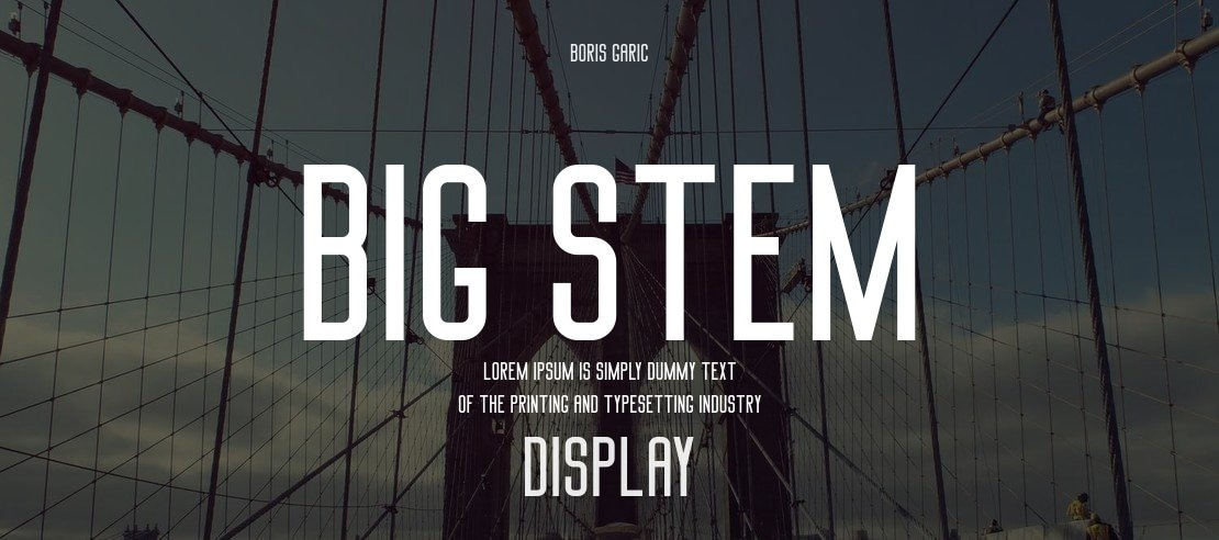 Big Stem Font