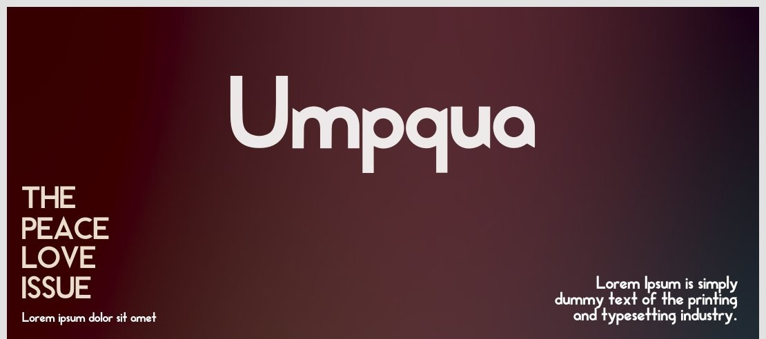 Umpqua Font Family