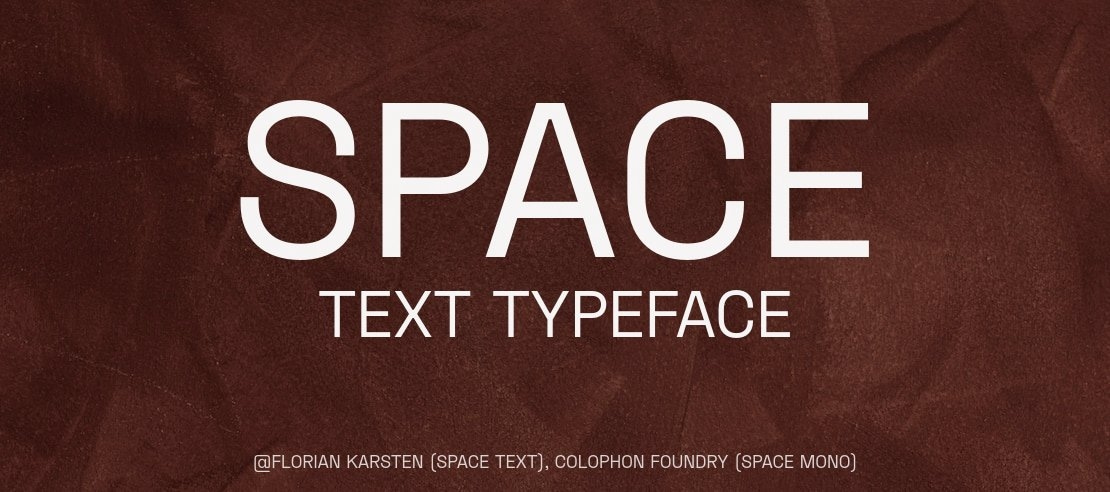 Space Text Font Family