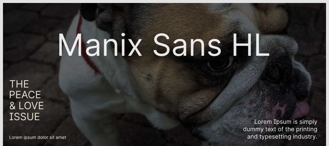 Manix Sans HL Font Family