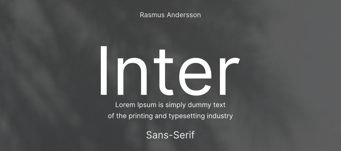 Inter Font Family