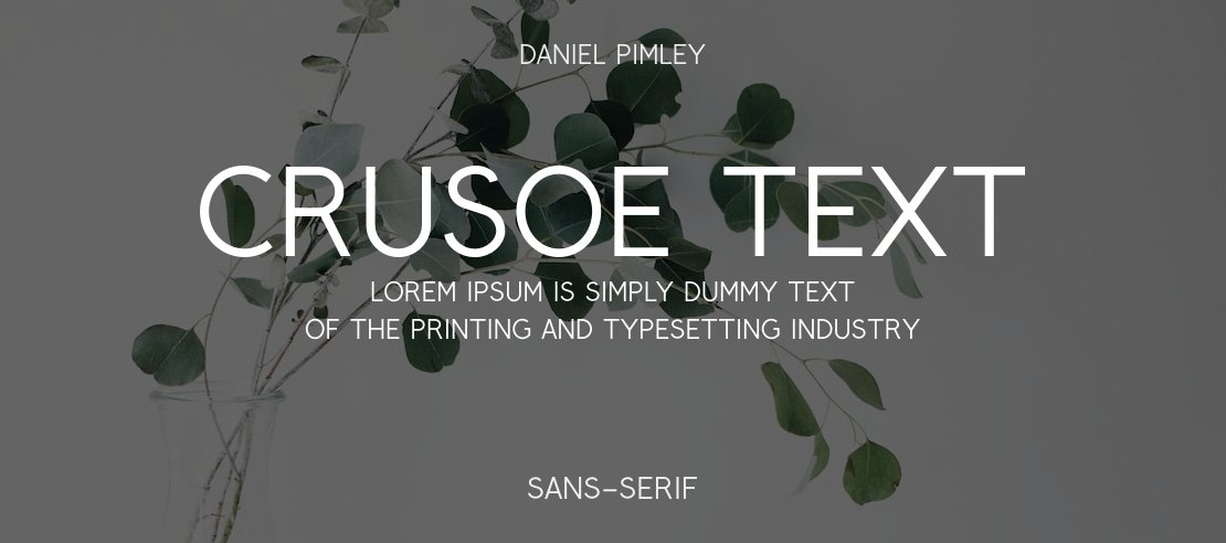 Crusoe Text Font Family