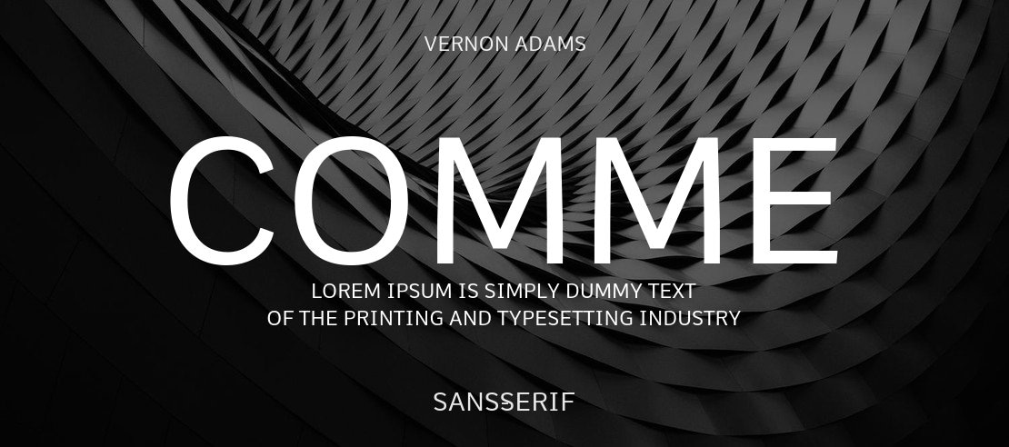 Comme Font Family