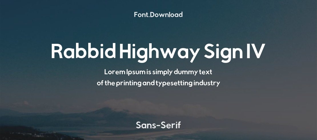 Rabbid Highway Sign IV Font Family