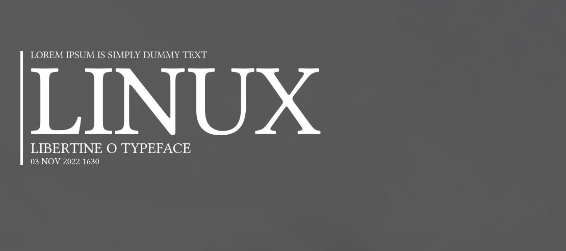 Linux Libertine O Font Family