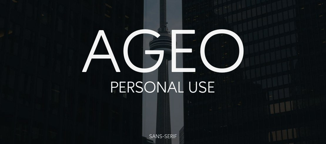 Ageo Personal Use Font Family