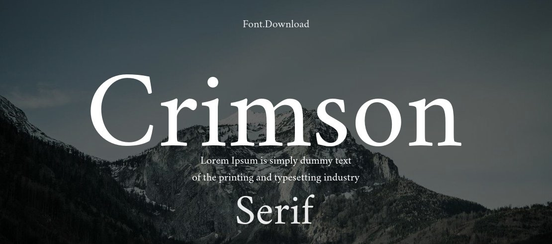 Crimson Font Family