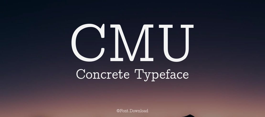 CMU Concrete Font Family