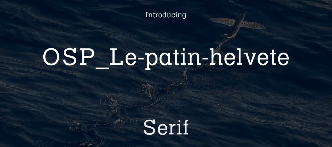 OSP_Le-patin-helvete Font