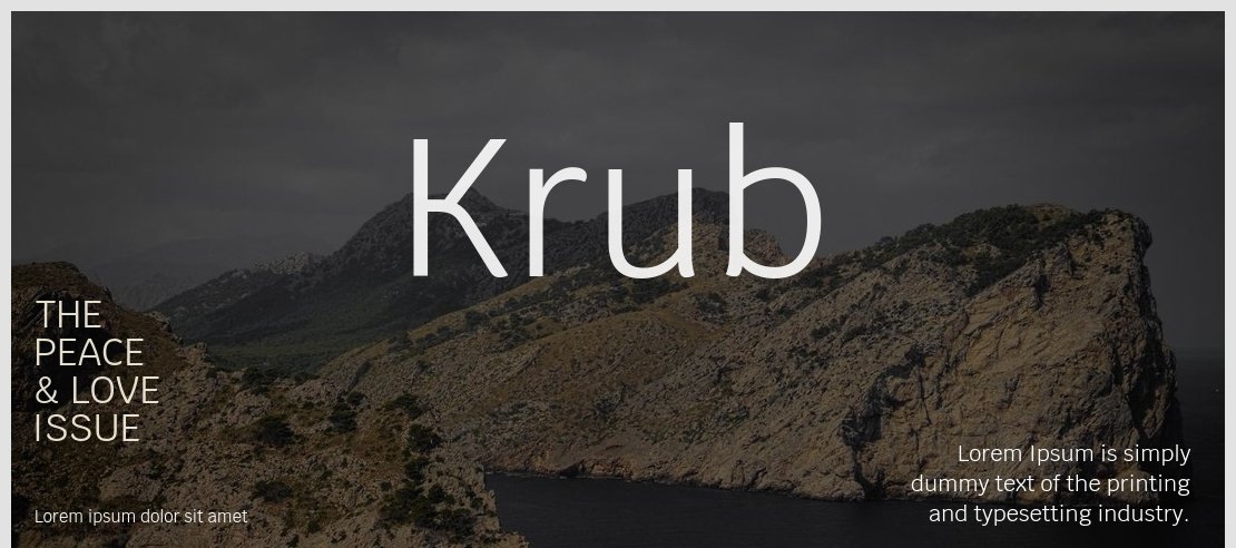 Krub Font Family