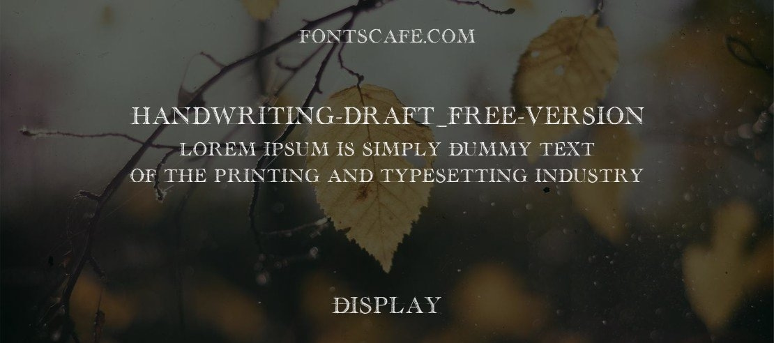handwriting-draft_free-version Font