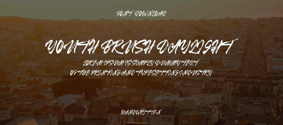 Youth Brush Daylight Font