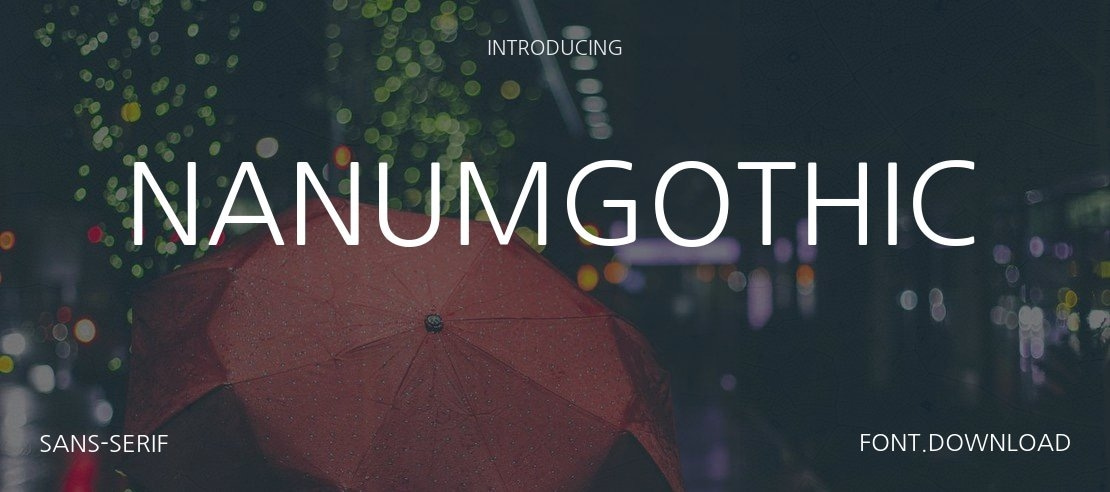 NanumGothic Font Family