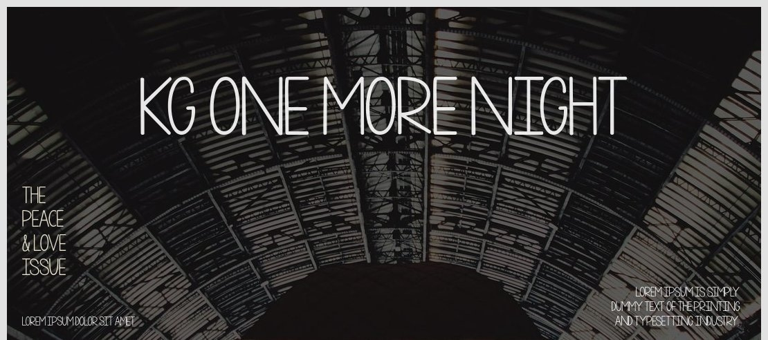 KG One More Night Font