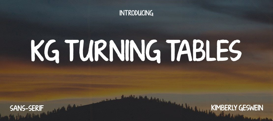 KG Turning Tables Font