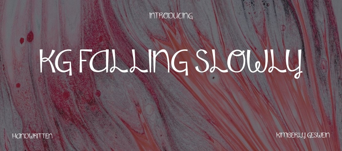 KG Falling Slowly Font