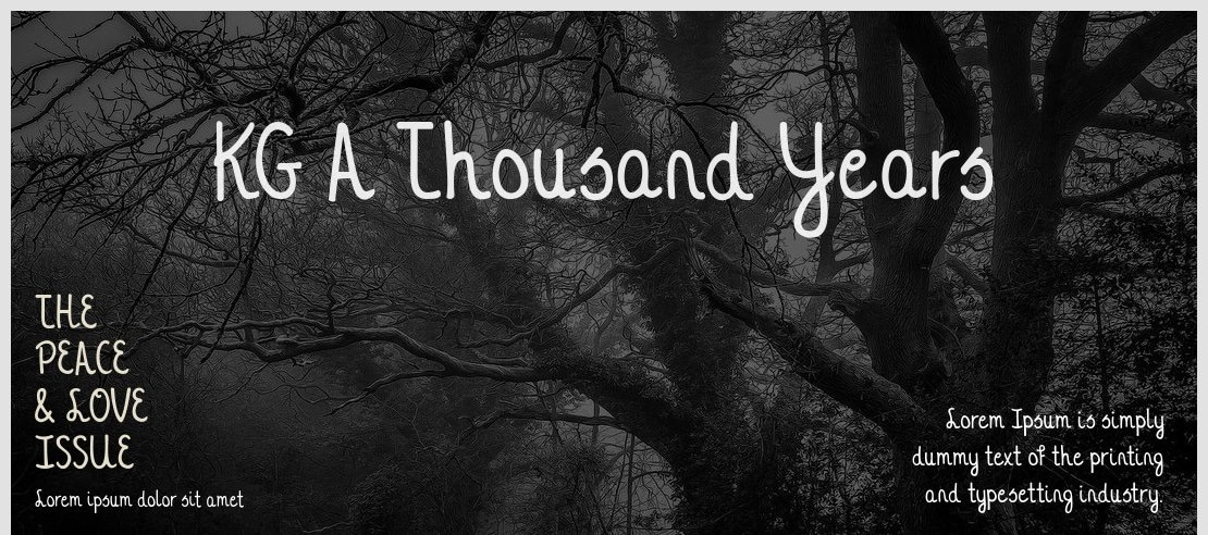 KG A Thousand Years Font