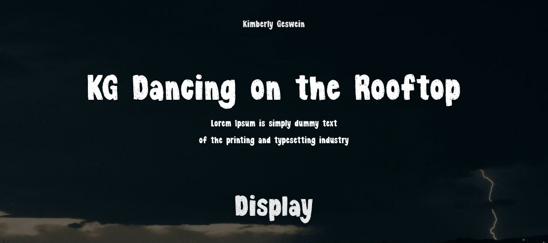 KG Dancing on the Rooftop Font