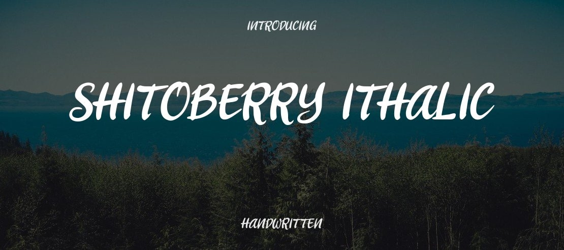 Shitoberry ithalic Font