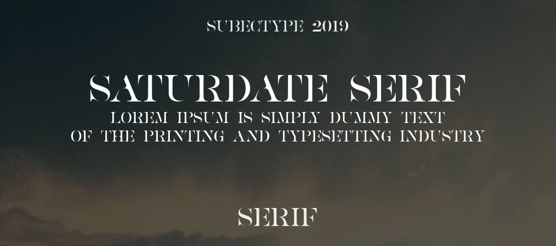 SATURDATE SERIF Font