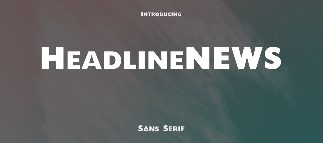 HeadlineNEWS Font