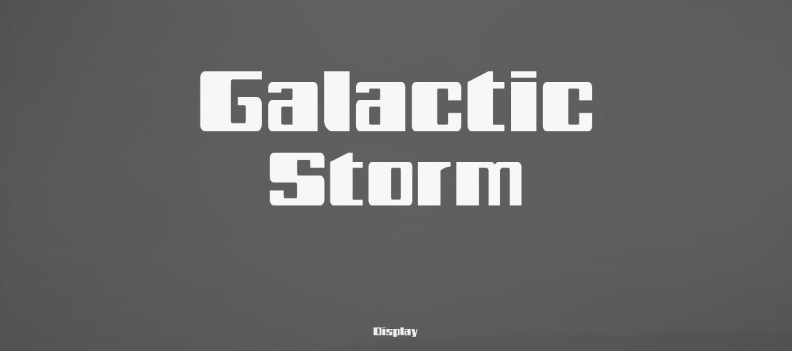 Galactic Storm Font Family