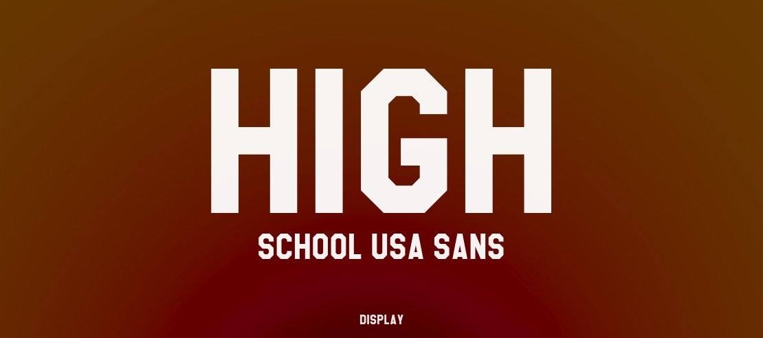 High School USA Sans Font Family