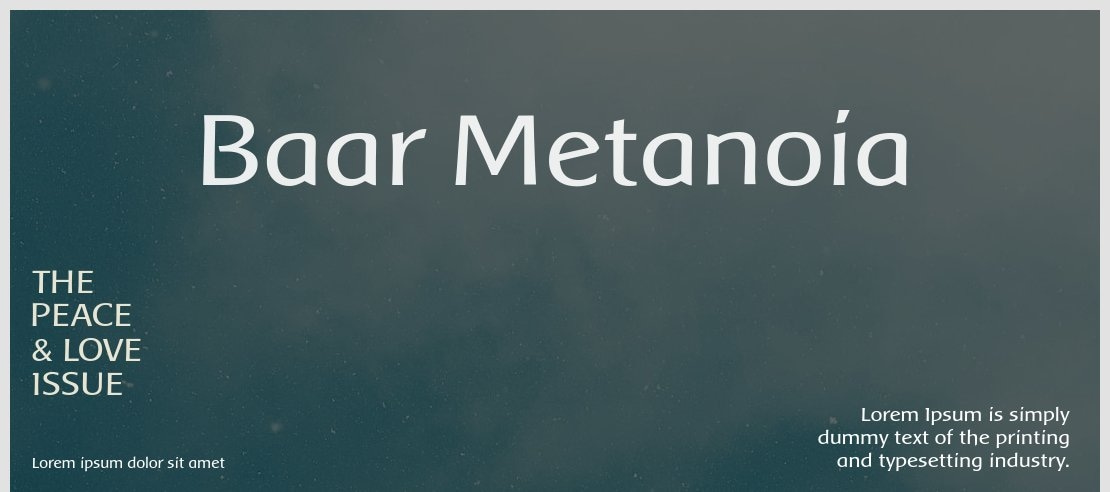 Baar Metanoia Font Family