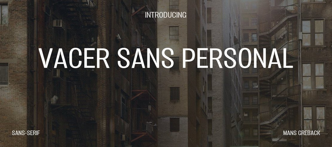 Vacer Sans Personal Font Family