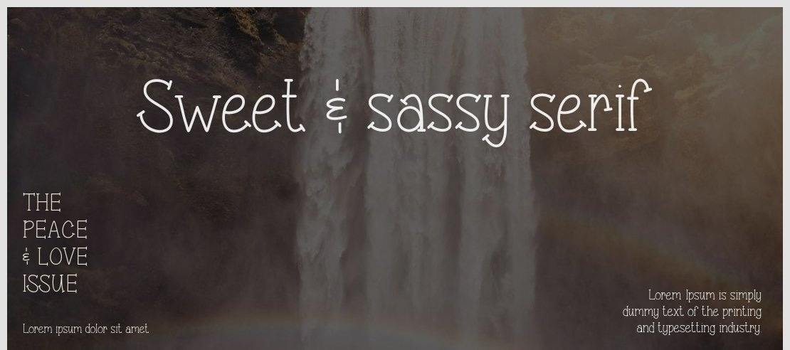 Sweet & sassy serif Font